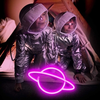 Planet Neon Light lampa ścienna LED, neonowa pom-żół [12200000085]